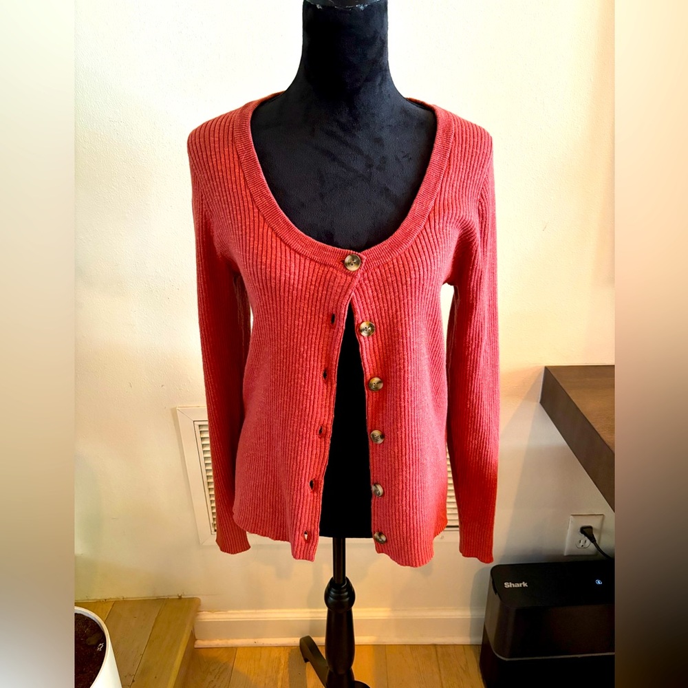 NWOT Madewell ribbed knit cardigan XL